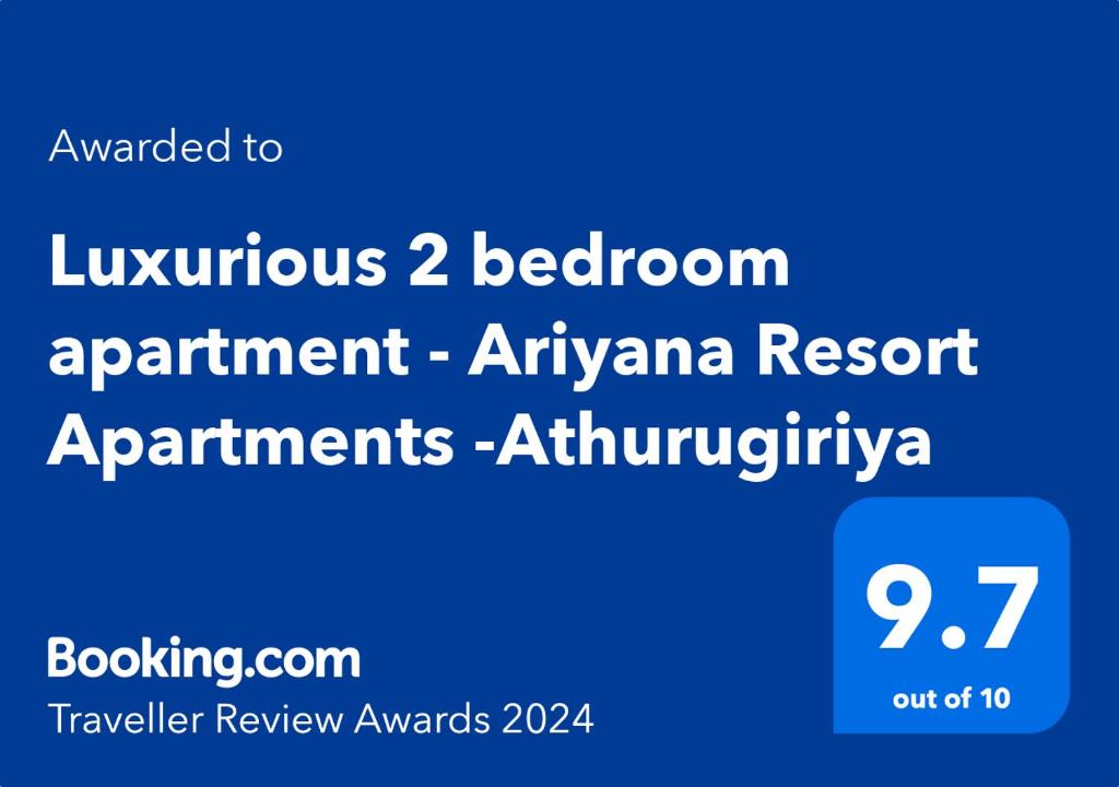 Luxurious 2 bedroom apartment - Ariyana Resort Apartments -Athurugiriya