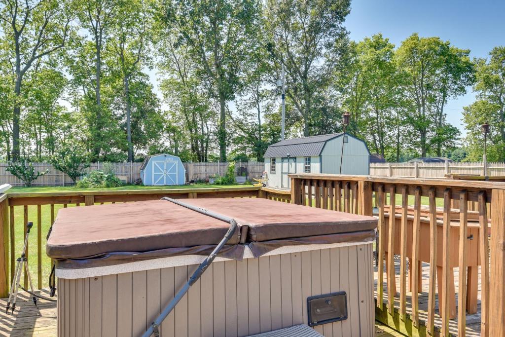 Pet-Friendly Goshen Abode with Sauna and Fenced Yard!